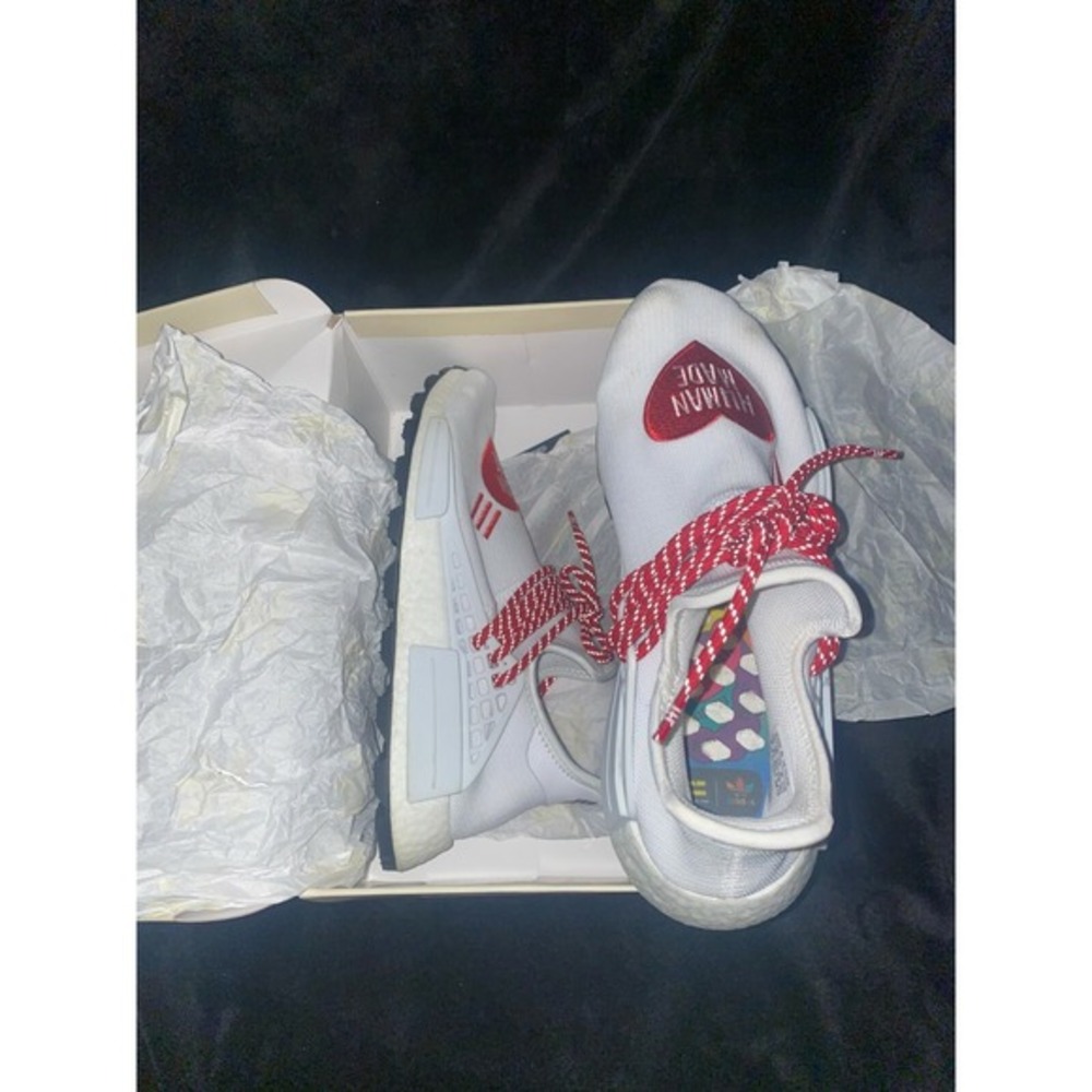 Adidas Pharrell Williams Human Race NMD TR‎ Heart Logo White Red Mens